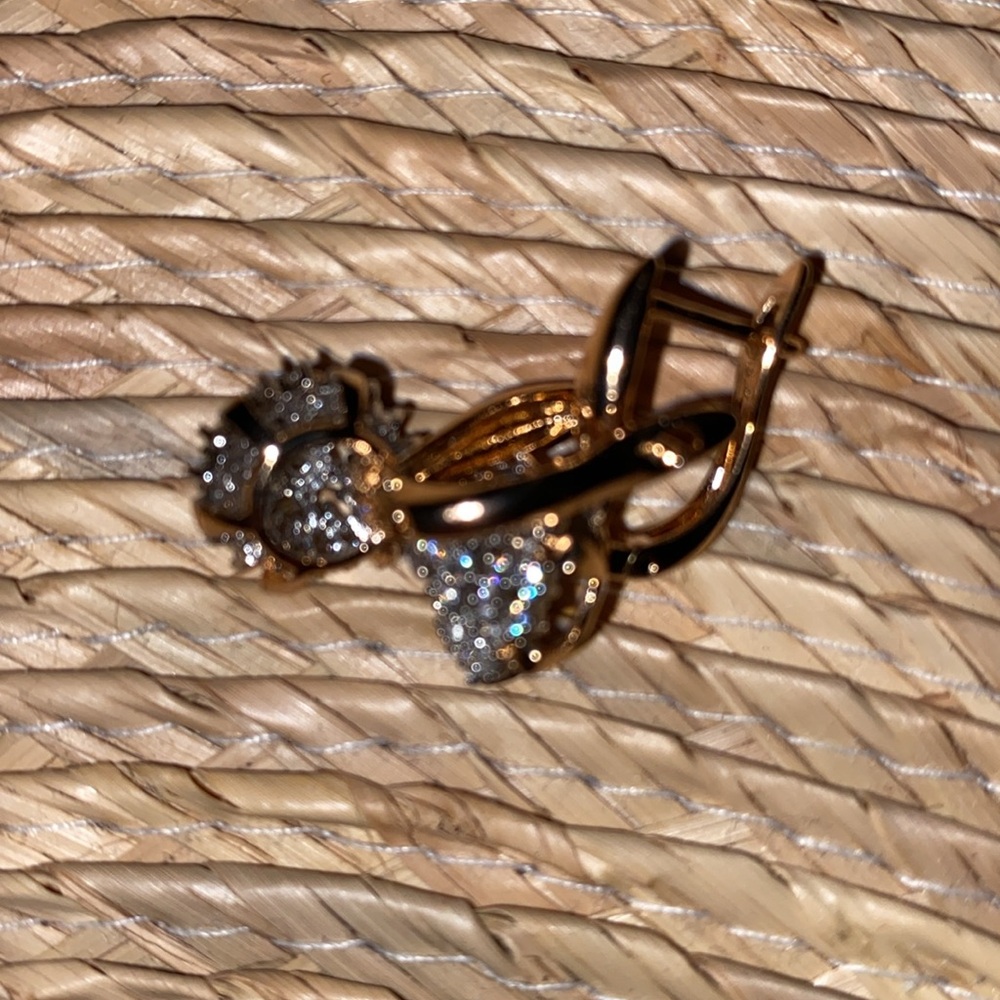New earrings gold filled 18K Cubic zirconium - Picture 14 of 17